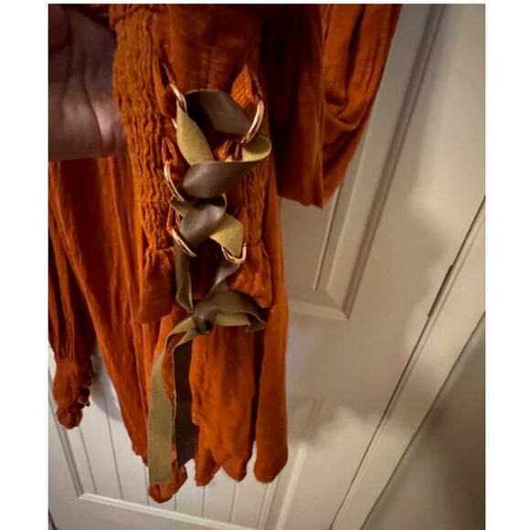 Free People  Bridgette Tunic Dress Terra Brown L - Picture 3 of 4